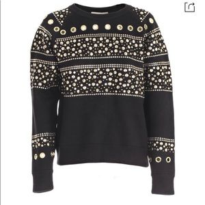 Michael Kors Black and silver studded sweater this is a perfect holiday look